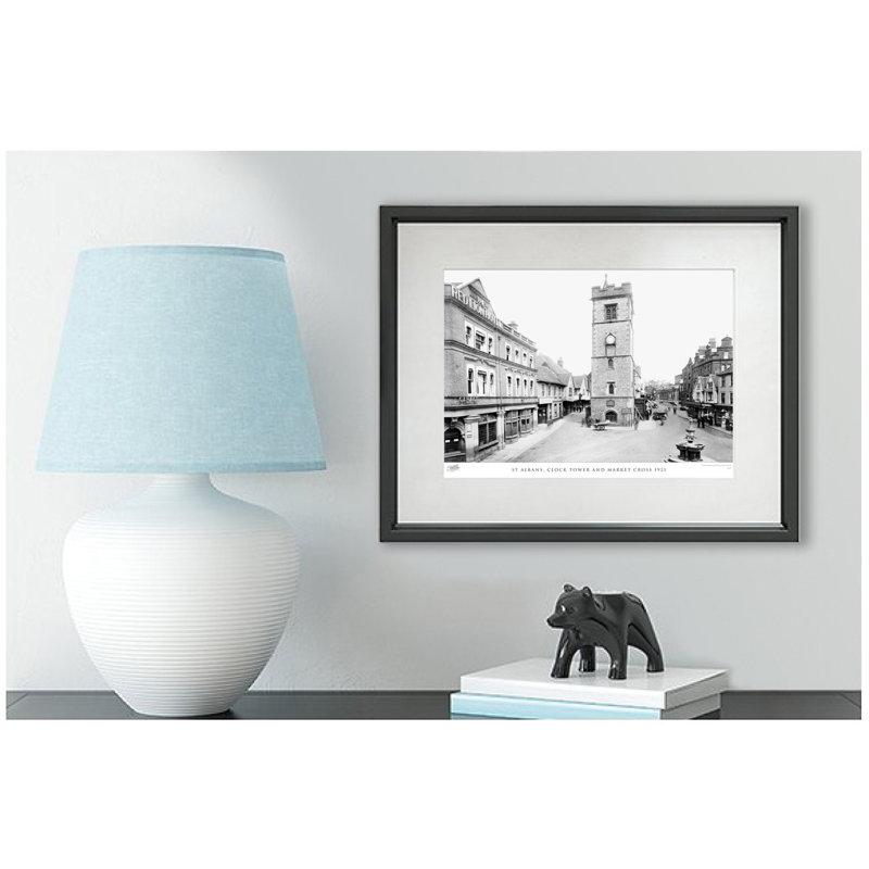 St Albans, Clock Tower And Market Cross 1921 by Francis Frith - Single Picture Frame Print, 45cm H x 60cm W x 2.3cm D