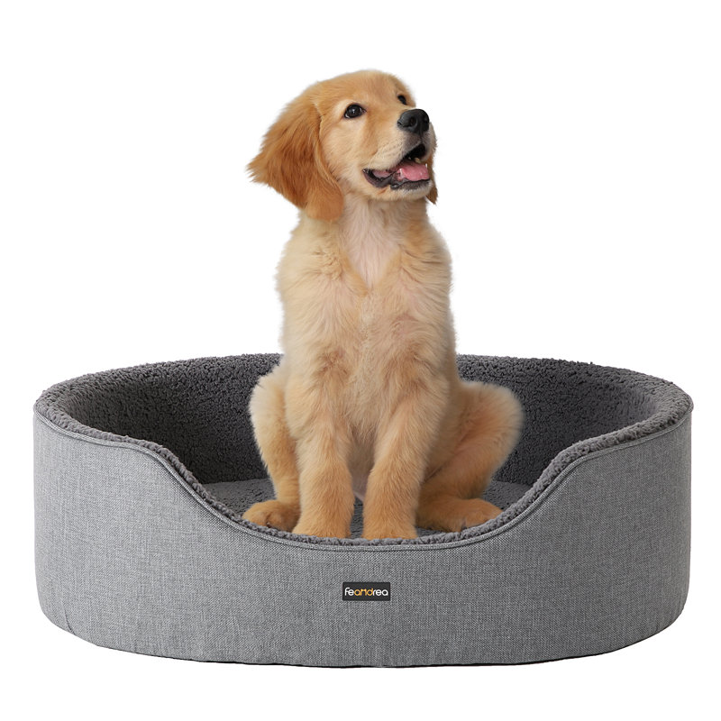 Orthopedic Polyester Pet Bed, Grey