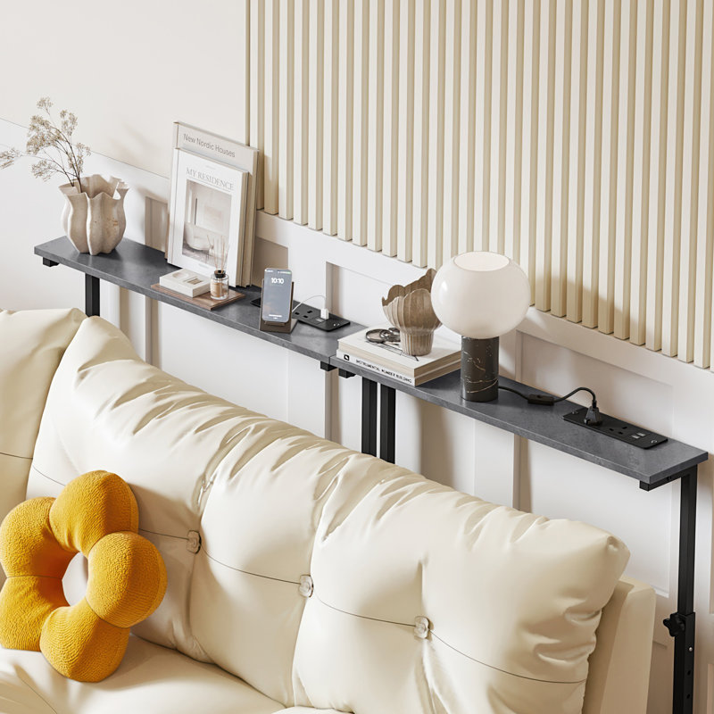 Narrow Console Table, 83cm H x 75cm W x 15cm D*2, Grey