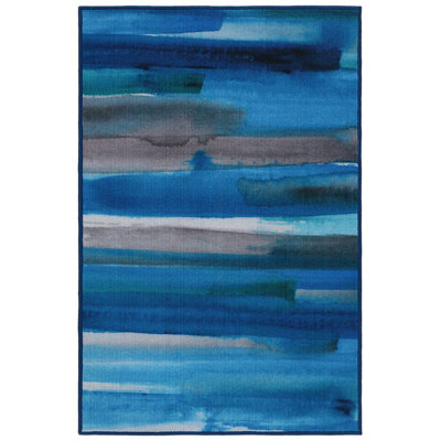Tapis bleu Karley