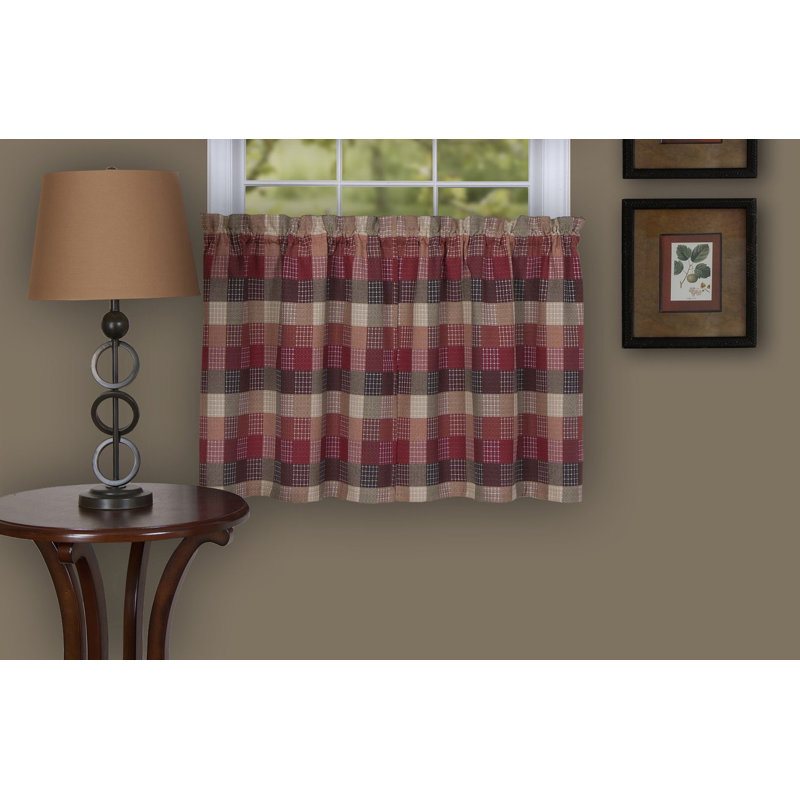 Cantonnière 57 po Assel, l 57 po x L 24 po, Rouge/beige