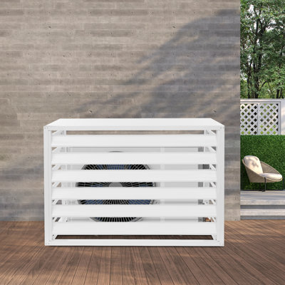 1.5P 4-Panel Louvered Grille Privacy Air Conditioner Fence Panels For Outside Unit