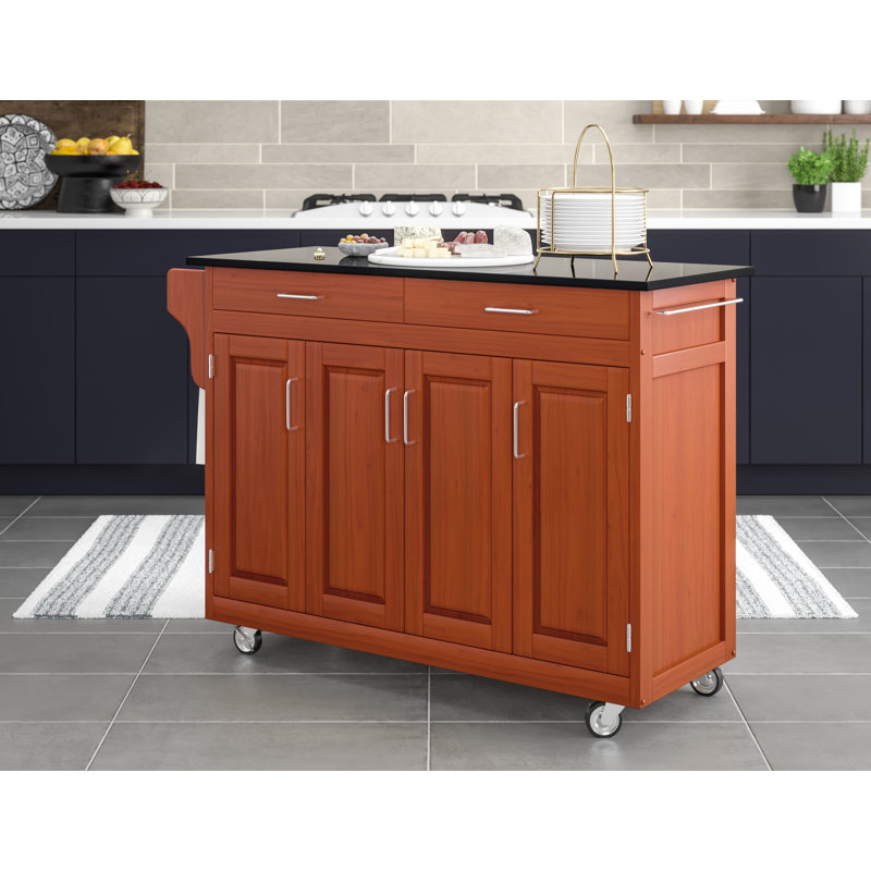 Littrell Kitchen Island, Cottage Oak Granite
