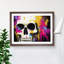 XH1022-7852X Skull Paint Splatter Vol.1 Abstract - Single Picture Frame Print-749410845-749411610