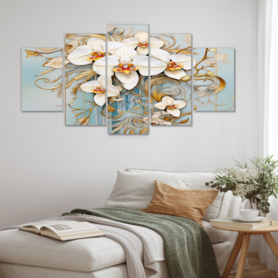 Bamman - Orchid Wall Art Canvas 5 Piece