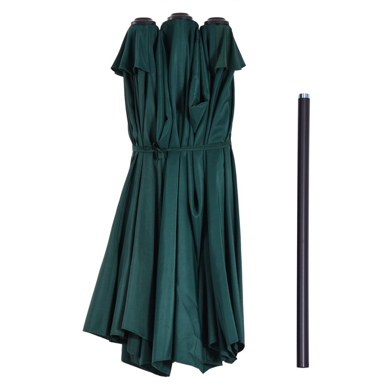 Brenndan 455cm X 265cm Rectangular Market Parasol, Green