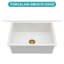 Évier de cuisine encastré 27 "x 19" x 10 "en argile réfractaire à double cuve en porcelaine blanche
