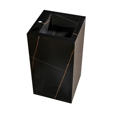 Fine Fixtures Stone Square Pedestal Bathroom Sink