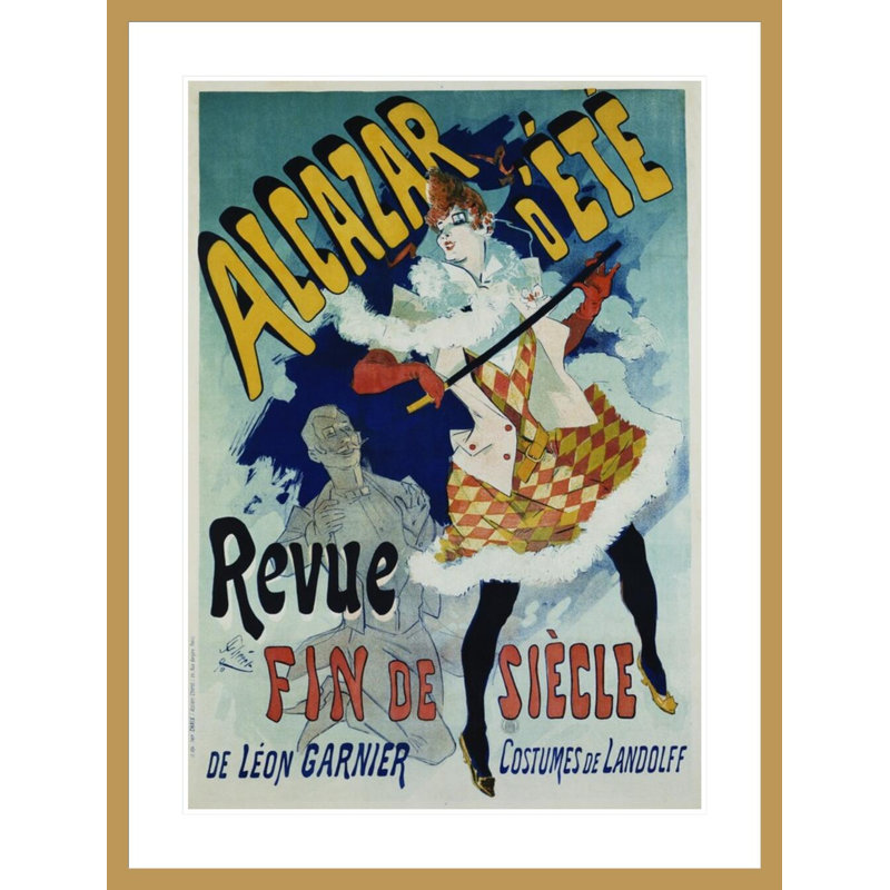 Affiche par Jules Chéret - Reproduction giclée encadrée, H 41,5 po x l 31,49 po