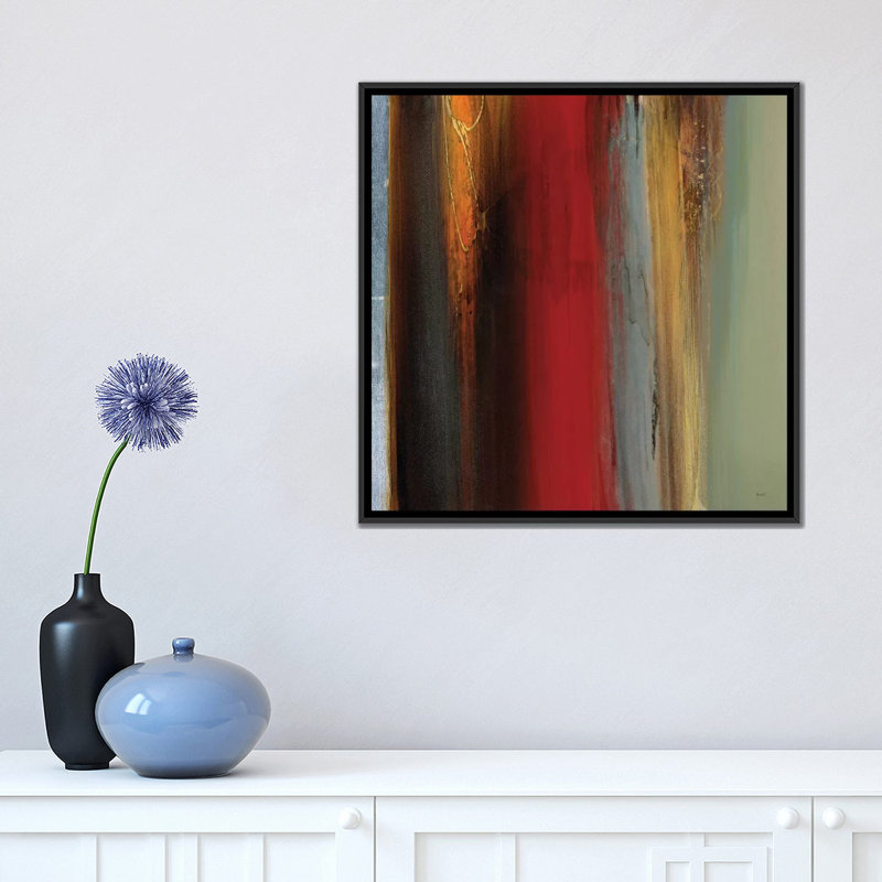 « district ii », impression sur toile, H 18 po x l 18 po x P 1,5 po, Toile avec cadre noir, Pas de tapis