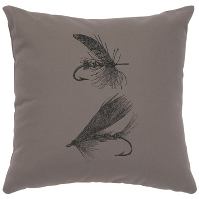 Coussin Wooded River Image - Mouches - Coton chrome