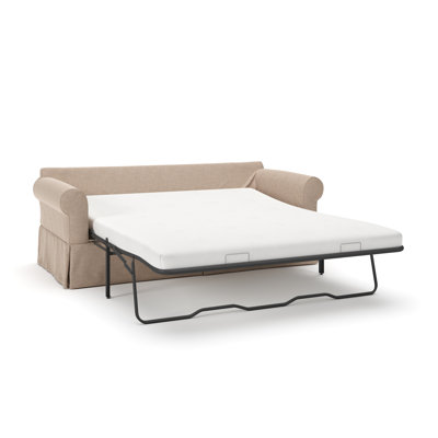Amari 84" Rolled Arm Slipcovered Sleeper Sofa with Reversible Cushions