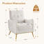 Ensemble de 3 fauteuils d'appoint rembourrés avec table d'appoint-1061221466