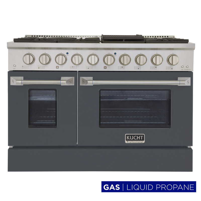 48" 6.7 Cu. ft Freestanding Gas, Liquid Propane, Cement Gray