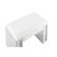 Tabouret de coiffeuse Nysa, similicuir ivoire, miroir et faux cristaux