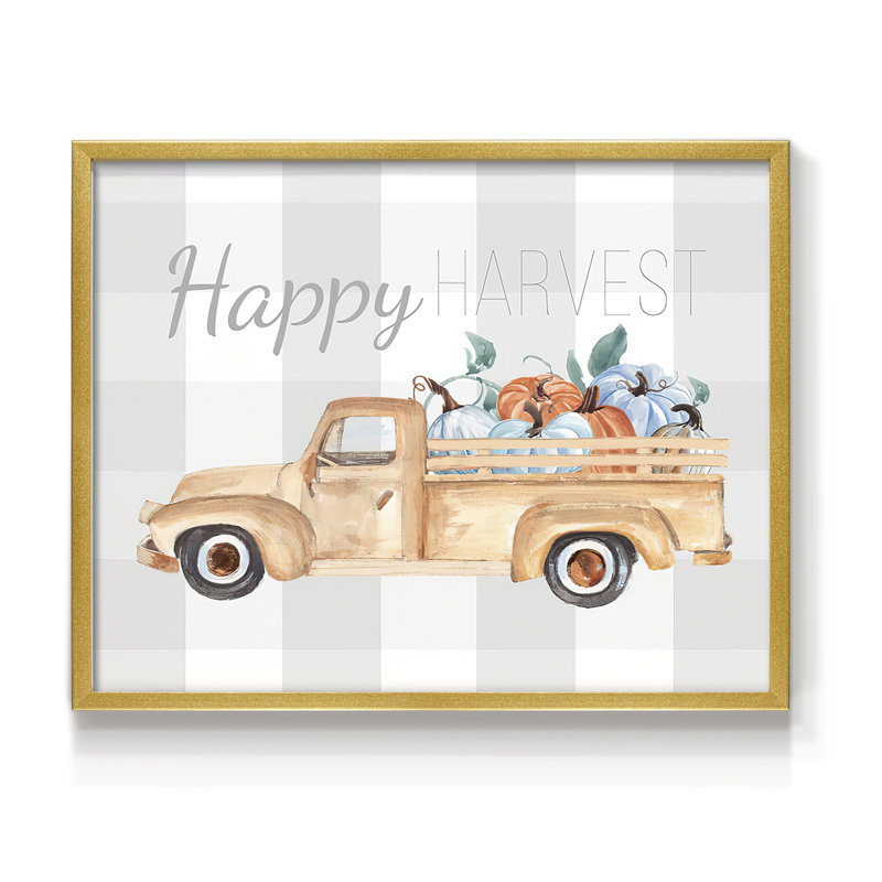 «Happy Harvest I», reproduction encadrée, H 8 po x l 10 po, Or