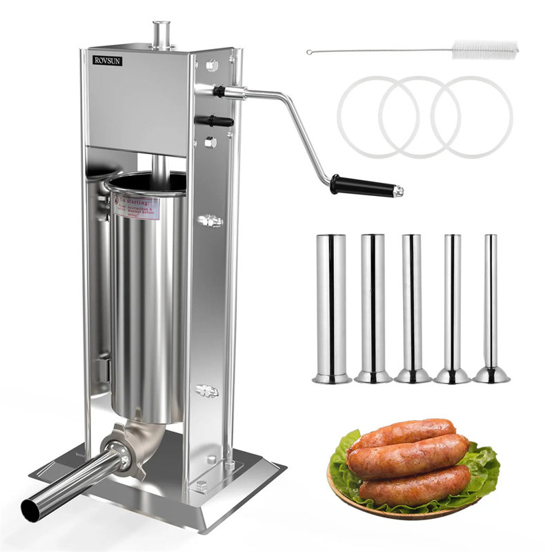 11 lb Farce à saucisse manuelle avec 5 tubes de farce