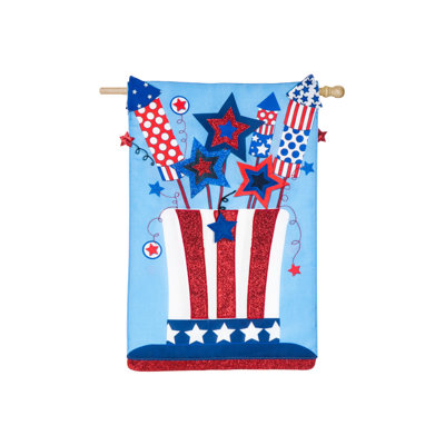 Patriotique de 2 côtés en polyester 44 x 28 po fierté drapeau maison