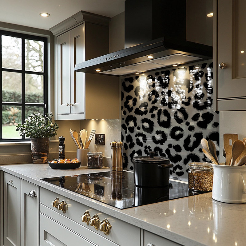 Leopard Print Splash Back, 70cm L x 50cm W