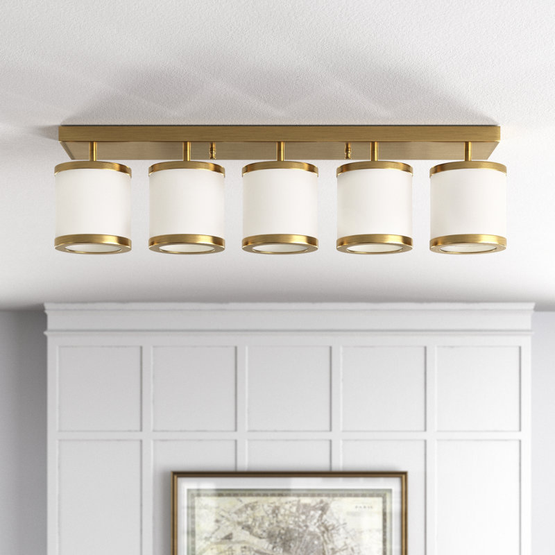 Vintage Metal Chandelier, 33.1 x 5.9 x 8.3 Inches | Elegant Plain & Glam Design, 5 x E27 Socket (Max 40W) | Perfect for Dining Rooms & Living Spaces, Durable Metal Body, Bulb Not Included, IP20 Rated