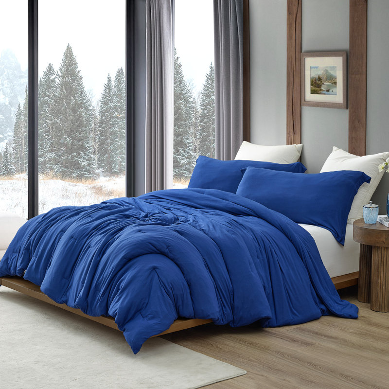 Chillin Panda - Coma Inducer® Alaskan King Comforter Set - Limoges Blue, Alaskan King Comforter + 4 King Shams , Blue
