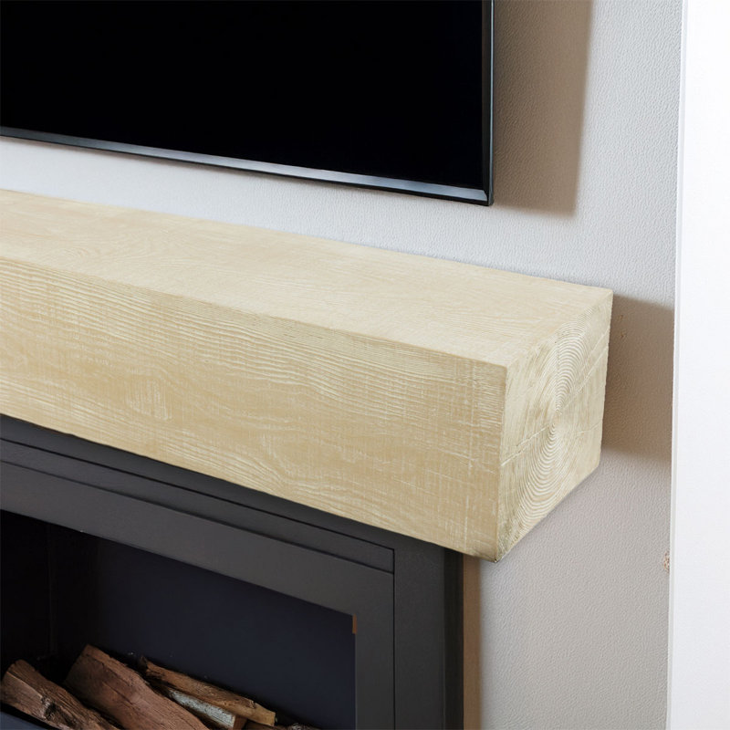Manteau de cheminée Rustic Sawn Heritage Timber, Vanille Chai, H 7,5 po x l 66 po x P 9,5 po