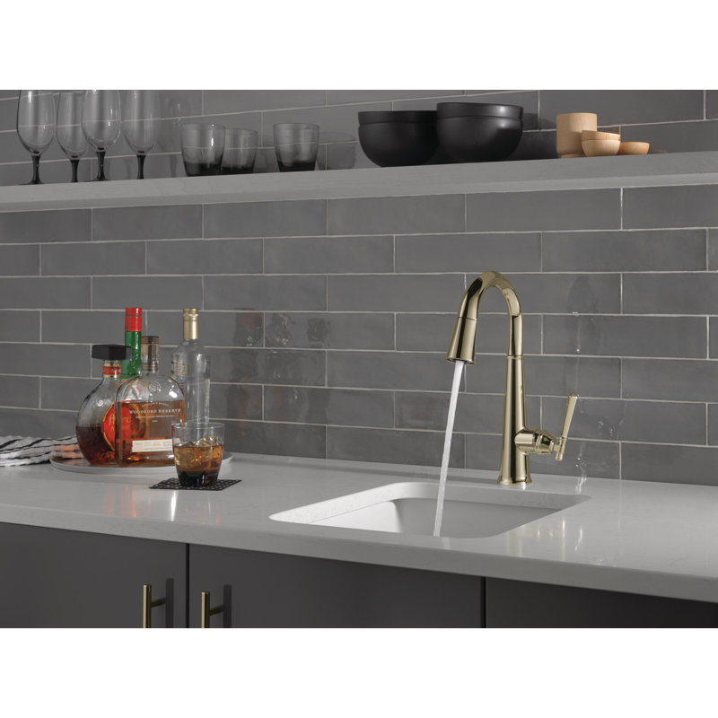 Single Handle Pull-Down Bar / Prep Faucet, Lumicoat® Polished Nickel