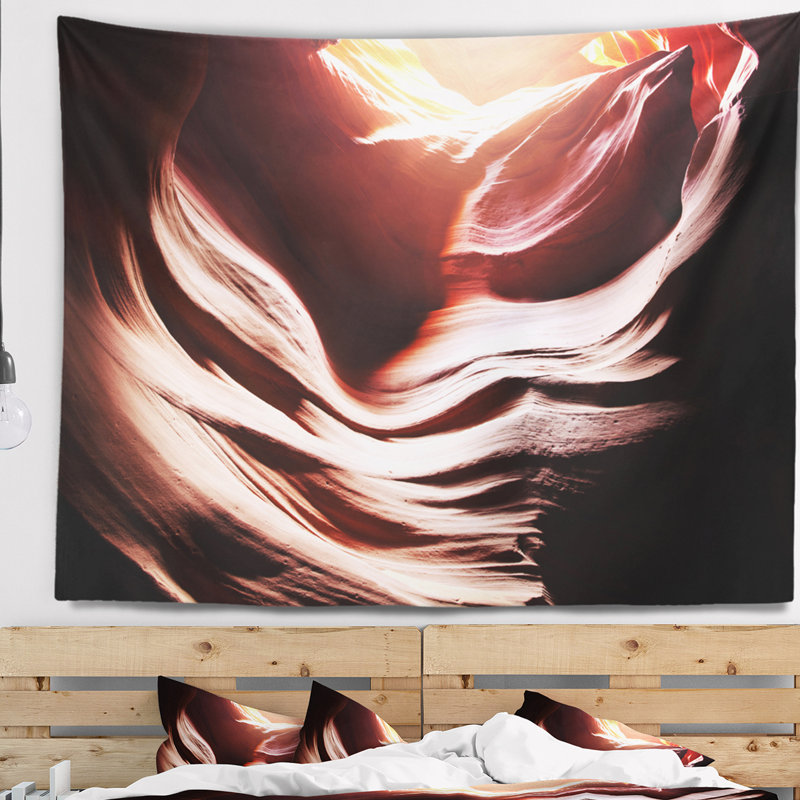 Paysage antilope avec tapisserie d'ombre brune, H 32 po x l 39 po