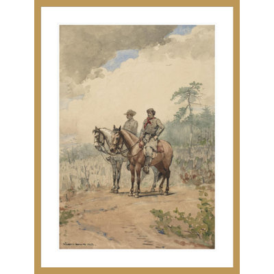 «Two Scouts» par Winslow Homer, impression giclée sur cadre