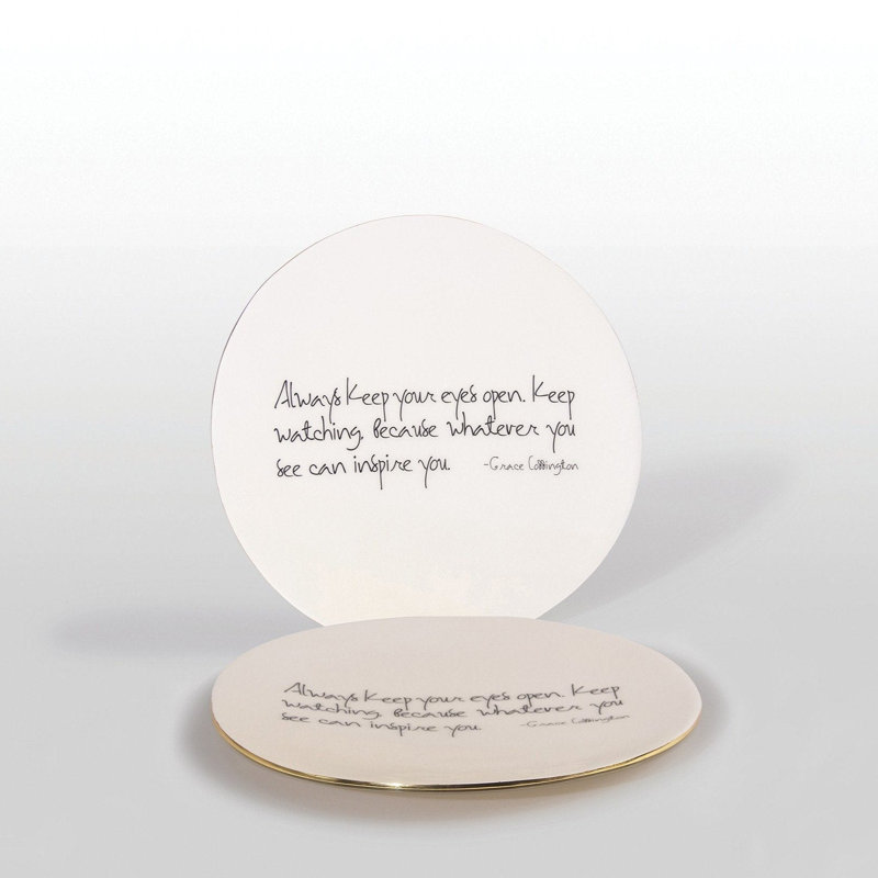 Medium Round Plate With Quote