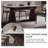 Sintered Stone Solid Wood Oak white and brown Dining Table and Chair Set,6-Chairs-642835495