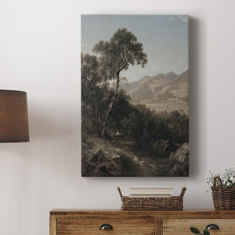 Paysage rétro Cxxxviii - galerie Cavas enveloppé, H 60 po x l 40 po