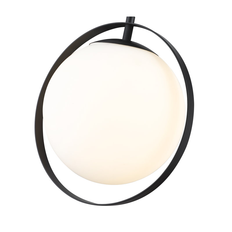 Luminaire suspendu sphère 1 lumière Chares, H 15 po x l 14,25 po x P 12 po