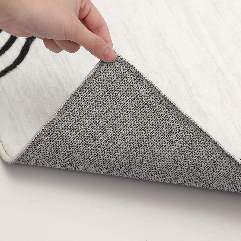 Area Rug, Black, Rectangle 80 x 150 cm