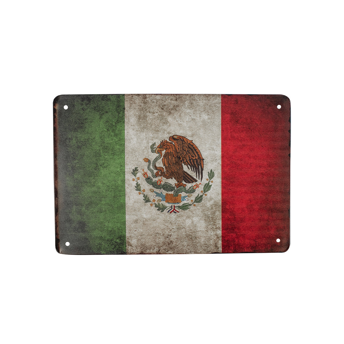 Rustic Tin Mexico Country Flag 8x12 Sign Mexican Man Cave Plaque Home Wall Decor