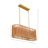 Dimmable Natural Rattan Kitchen Island Chandelier Pendant