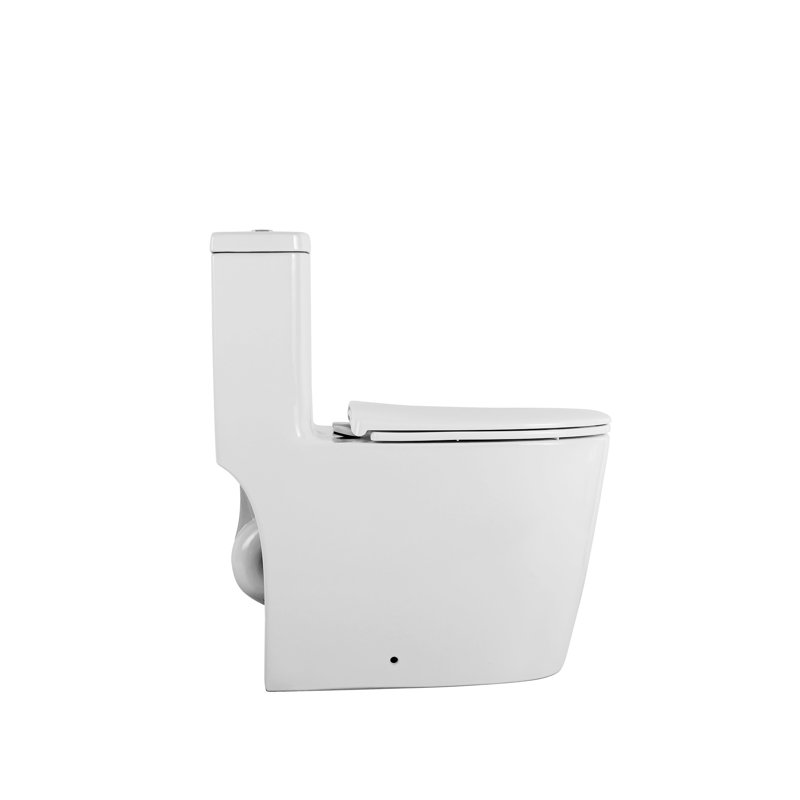 White Ceramic Toilet, 1.1/1.6 , Elongated, Comfortable, Soft Close Seat, & , T036wt One Comfort Height, White,