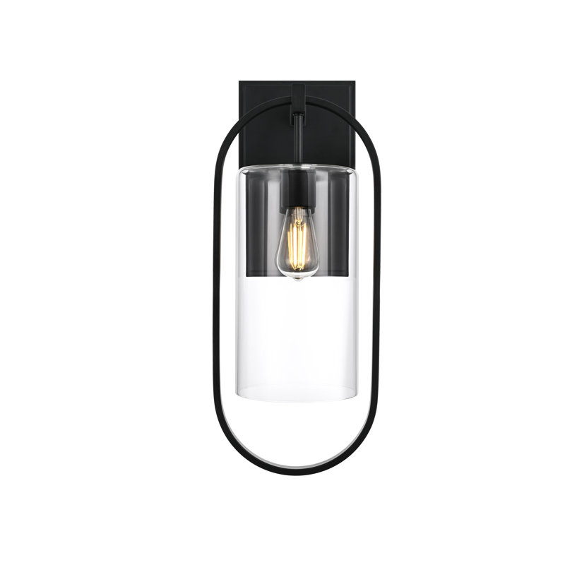 Jaxson Outdoor Wall sconce in Black, 24" H x 10" W x 10" D