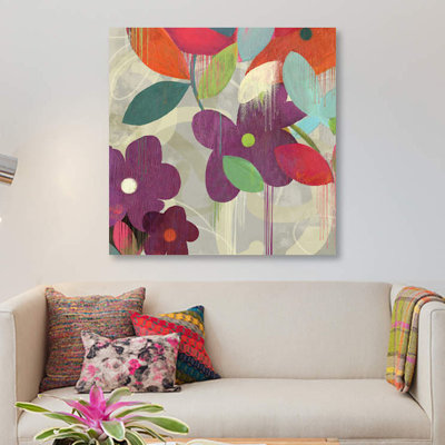 « graffiti fleur i », impression sur toile