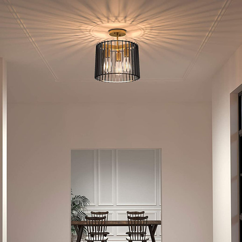 Plafonnier semi-encastré 14 po 3 lumières Bassik