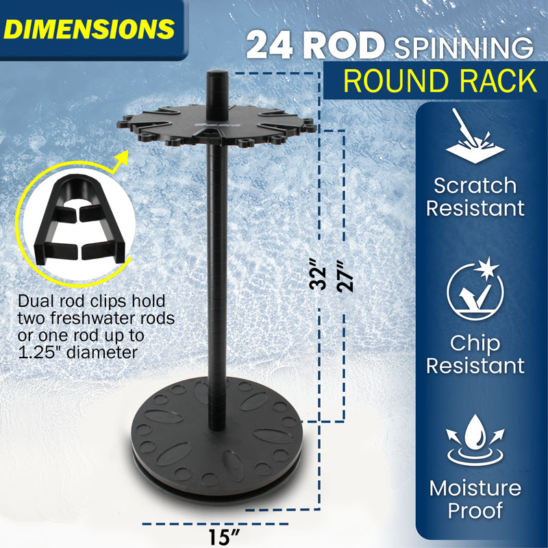 24 supports rotatifs noirs