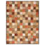 Super Multicolor Square with Special Details Contemporary American Hooked Rug