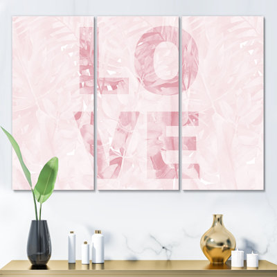 " Pink Pastel Love " 3 - Pieces