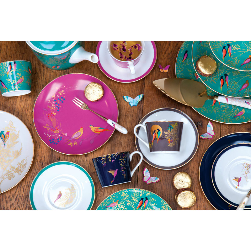 Sara Miller, Chelsea - Dark Grey Teacup & Saucer