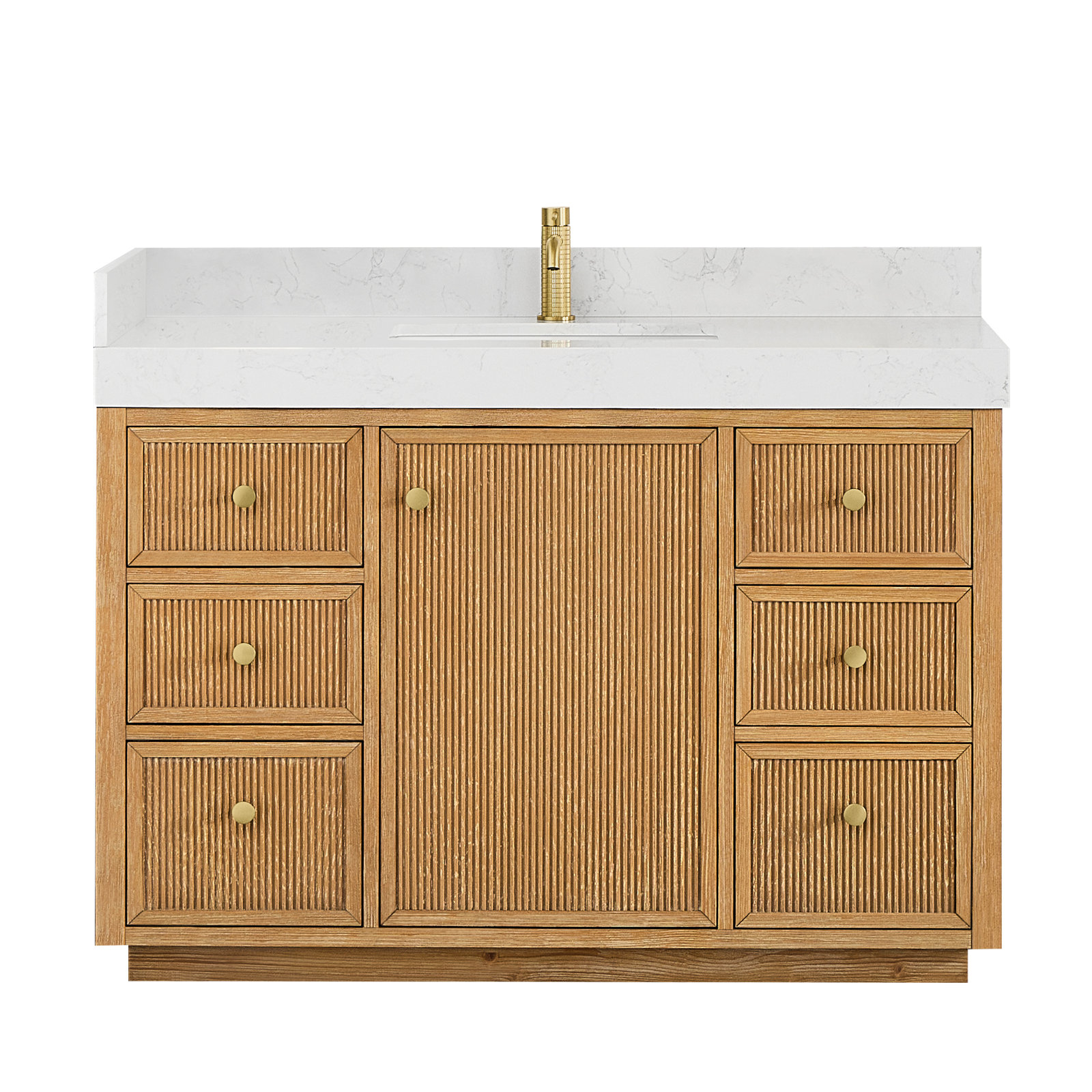 Thea 48" Single Bathroom Vanity, Fir Wood Brown