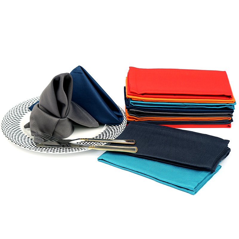 Serviettes de table carrées multicolores, Multicolore