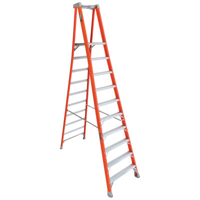 Échelle de louisville, 10 pi, échelle de verre pinnacle plateforme de fibre de verre, capacité de charge de type ia, capacité de charge de 300 lb, fxp1710