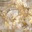 Julie Neill Talia Large Chandelier in Gild with Gold Fleck Glass
