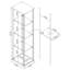 Vitrine 3 tablettes en verre transparent