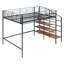 Lit mezzanine en métal avec tablette supérieure et échelle de rangement latérale Orenda-707839927-707839926